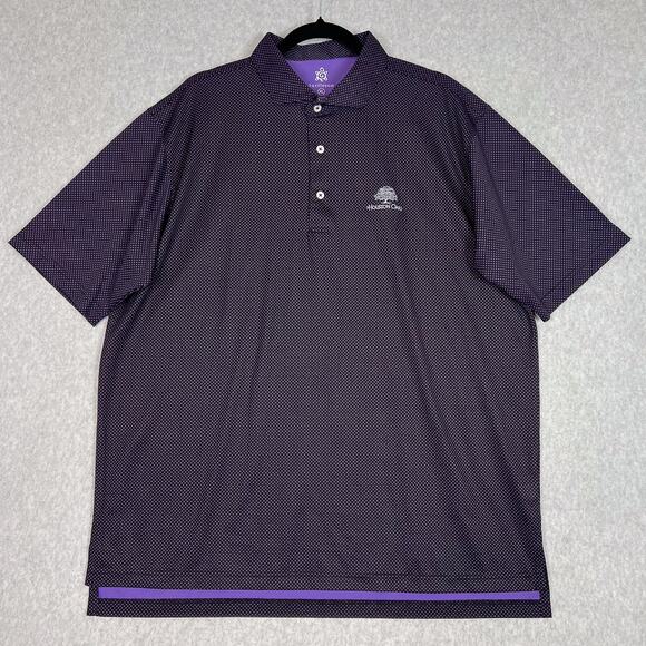 Turtleson Shirt Mens XL Tour Performance Golf Polo Houston Oaks Country Club - Picture 1 of 7